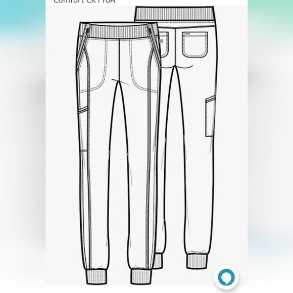 Cherokee Jogger Scrub Pants, 4x Women 4-Way Stretch, Mid Rise, Cargo Pocket - Picture 7 of 12